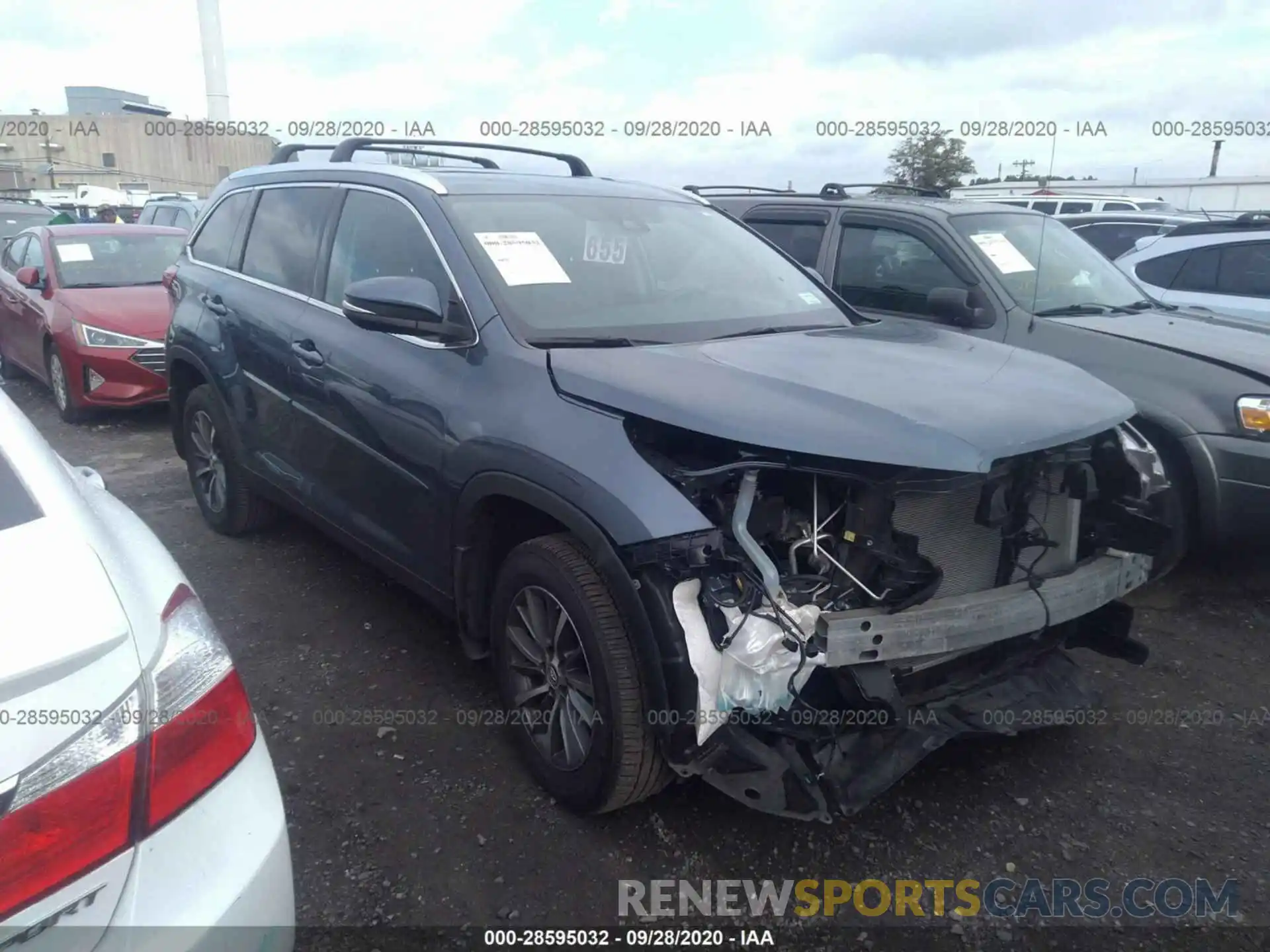 1 Photograph of a damaged car 5TDJZRFHXKS972068 TOYOTA HIGHLANDER 2019