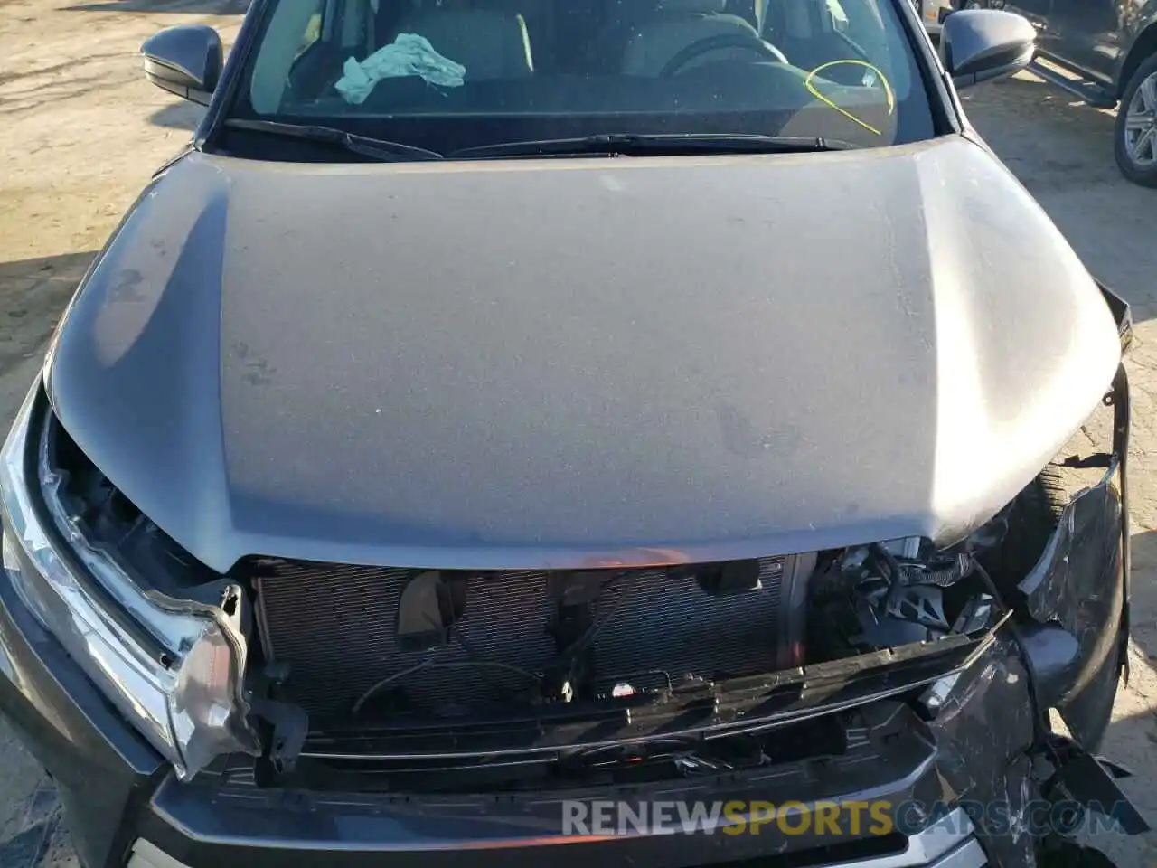 7 Photograph of a damaged car 5TDKZRFH0KS554459 TOYOTA HIGHLANDER 2019