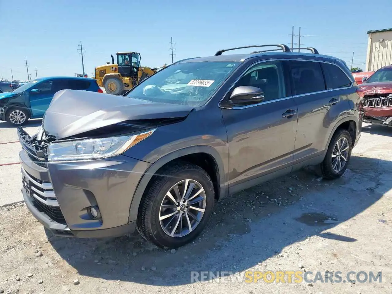 1 Photograph of a damaged car 5TDKZRFH1KS564580 TOYOTA HIGHLANDER 2019