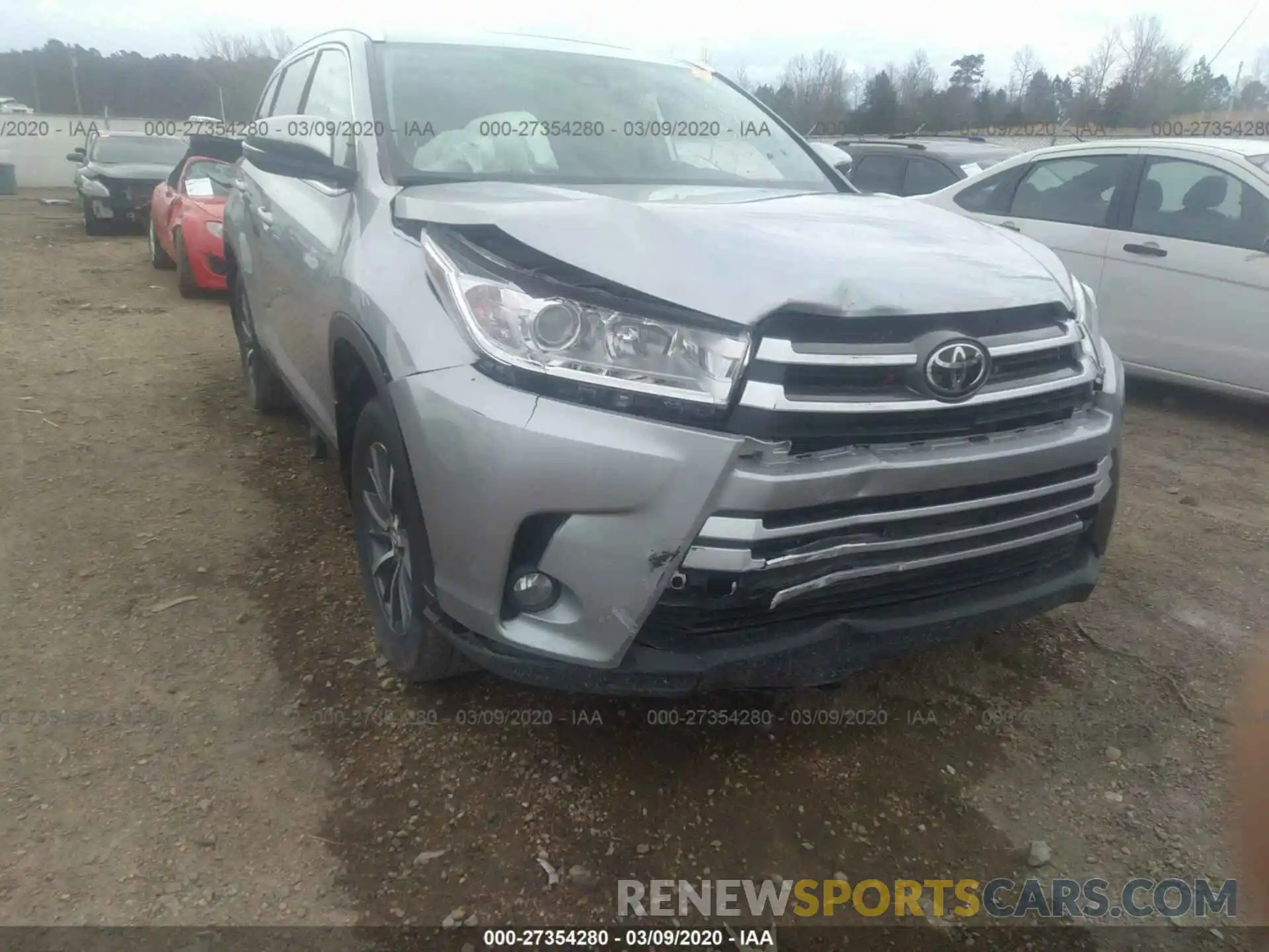 6 Photograph of a damaged car 5TDKZRFH2KS567424 TOYOTA HIGHLANDER 2019