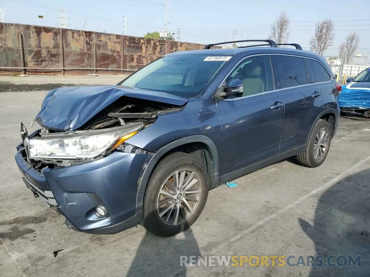 1 Photograph of a damaged car 5TDKZRFH3KS289794 TOYOTA HIGHLANDER 2019