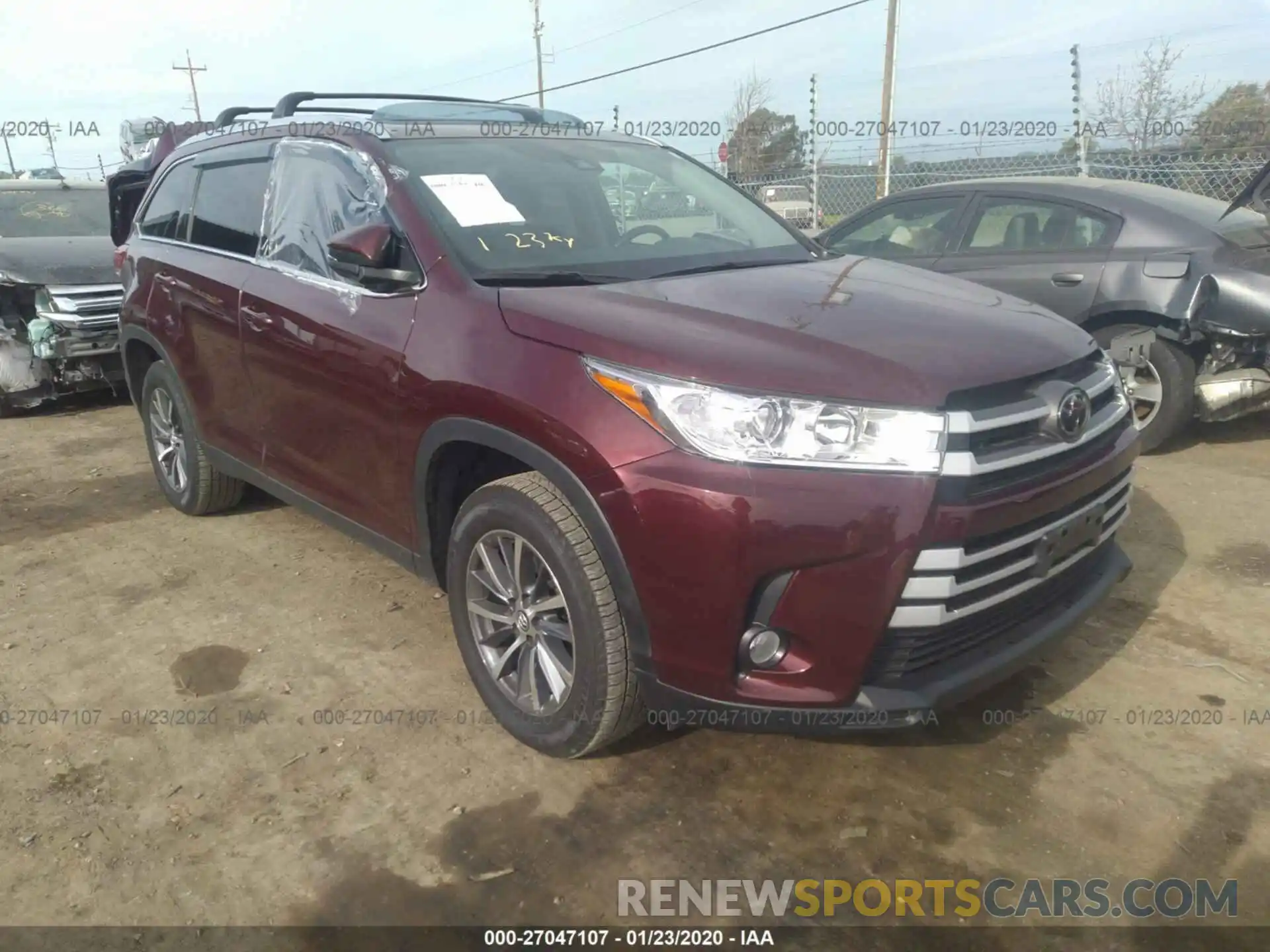 6 Photograph of a damaged car 5TDKZRFH3KS289956 TOYOTA HIGHLANDER 2019