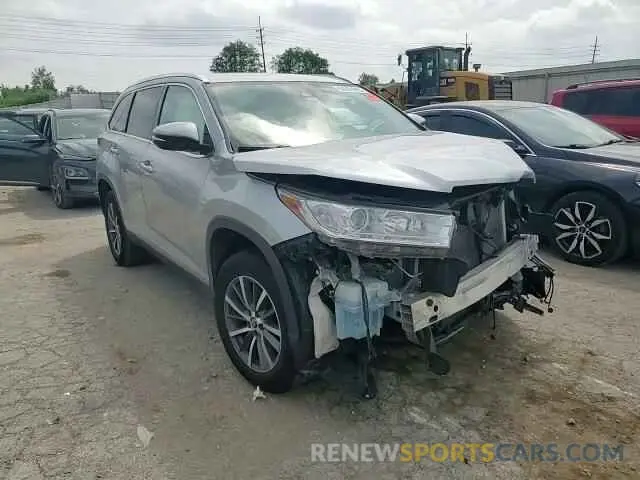 13 Photograph of a damaged car 5TDKZRFH3KS555086 TOYOTA HIGHLANDER 2019
