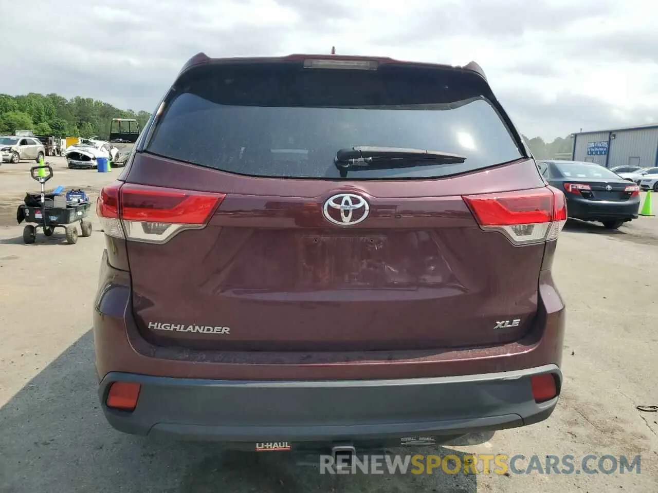 6 Photograph of a damaged car 5TDKZRFH4KS348934 TOYOTA HIGHLANDER 2019