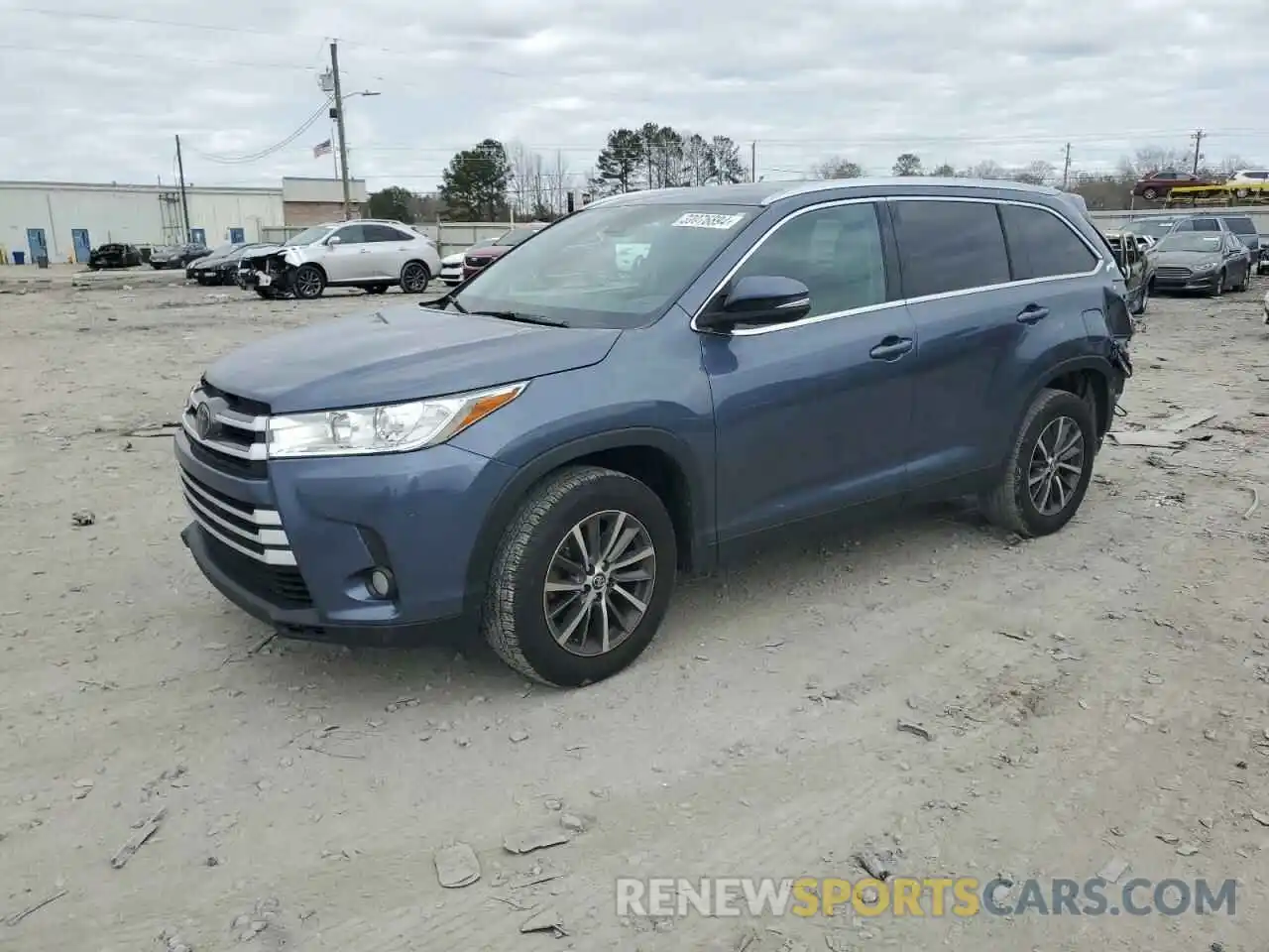 1 Photograph of a damaged car 5TDKZRFH6KS298179 TOYOTA HIGHLANDER 2019