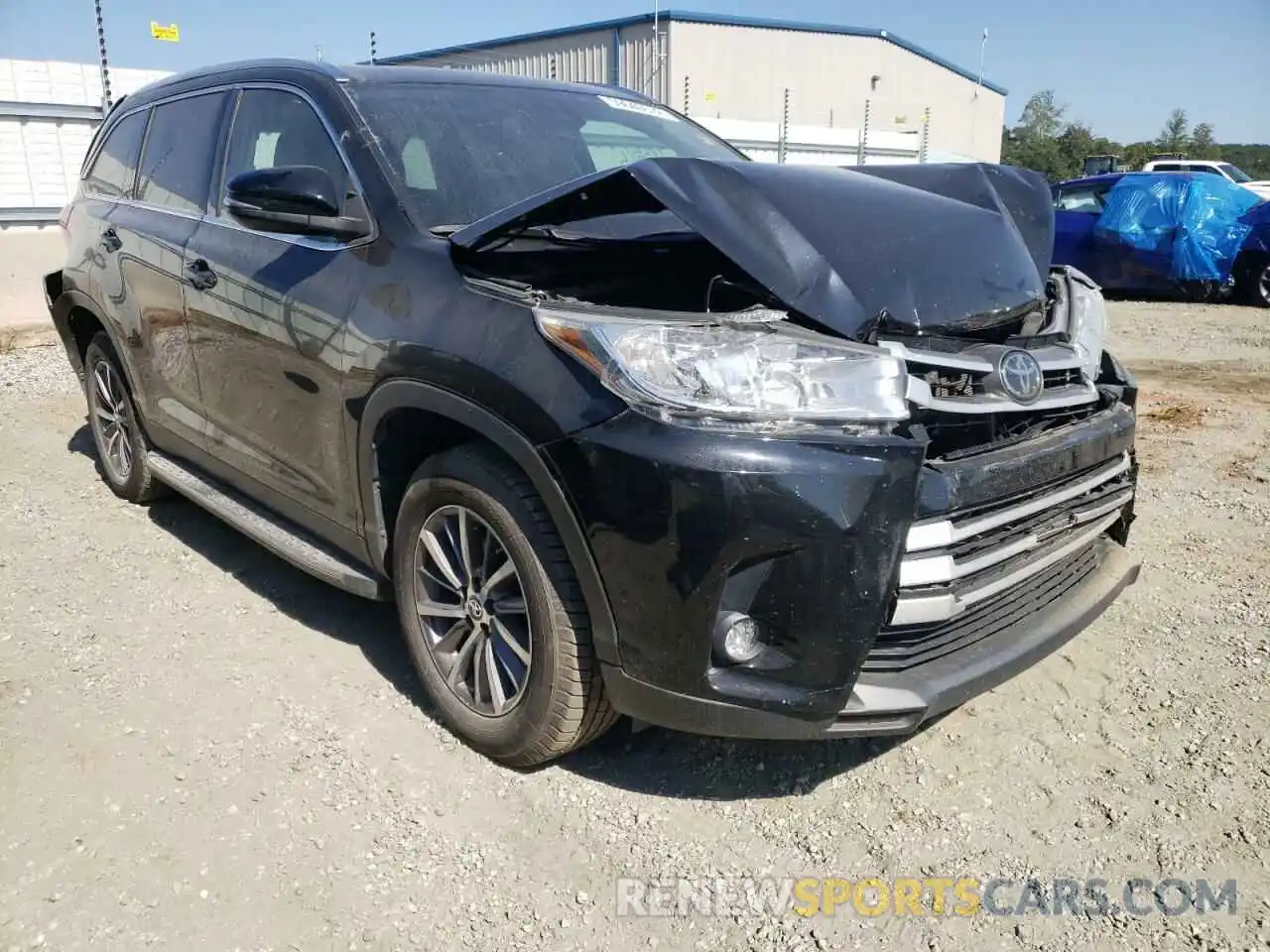 1 Photograph of a damaged car 5TDKZRFH6KS557768 TOYOTA HIGHLANDER 2019