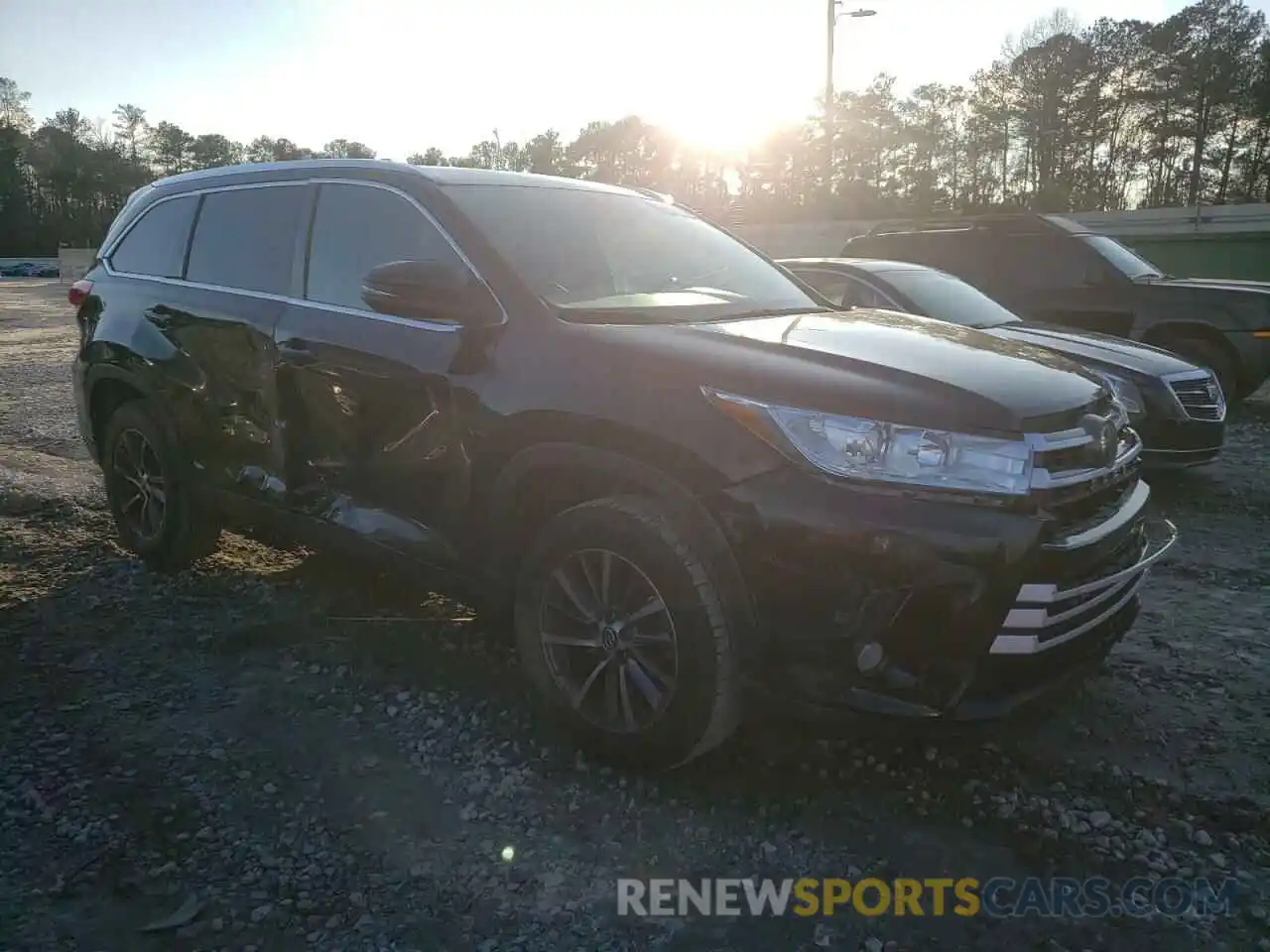 4 Photograph of a damaged car 5TDKZRFH6KS560122 TOYOTA HIGHLANDER 2019