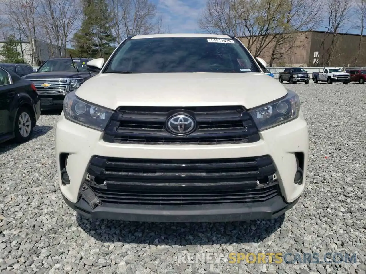 5 Photograph of a damaged car 5TDKZRFH7KS575003 TOYOTA HIGHLANDER 2019