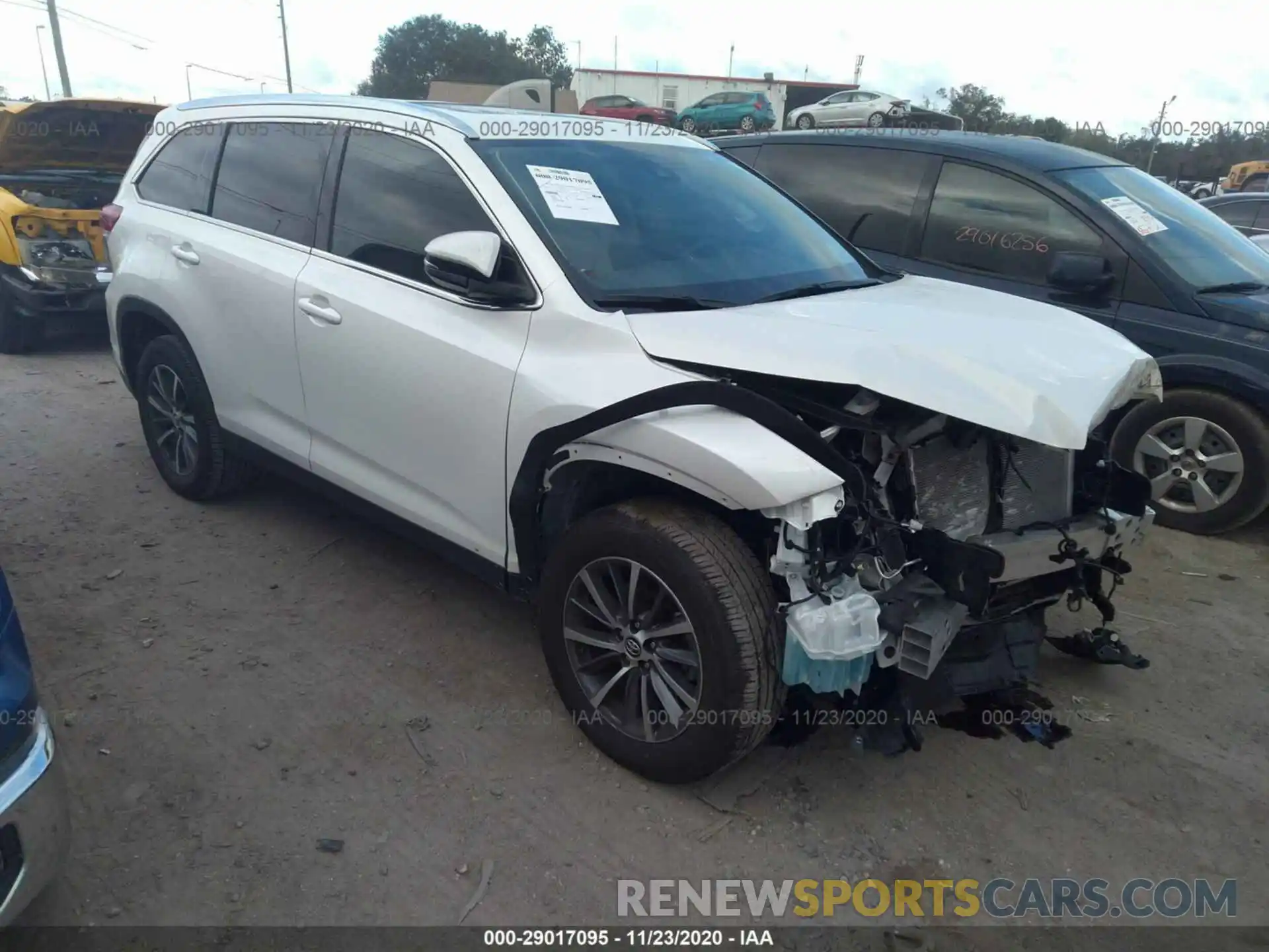 1 Photograph of a damaged car 5TDKZRFH8KS567914 TOYOTA HIGHLANDER 2019