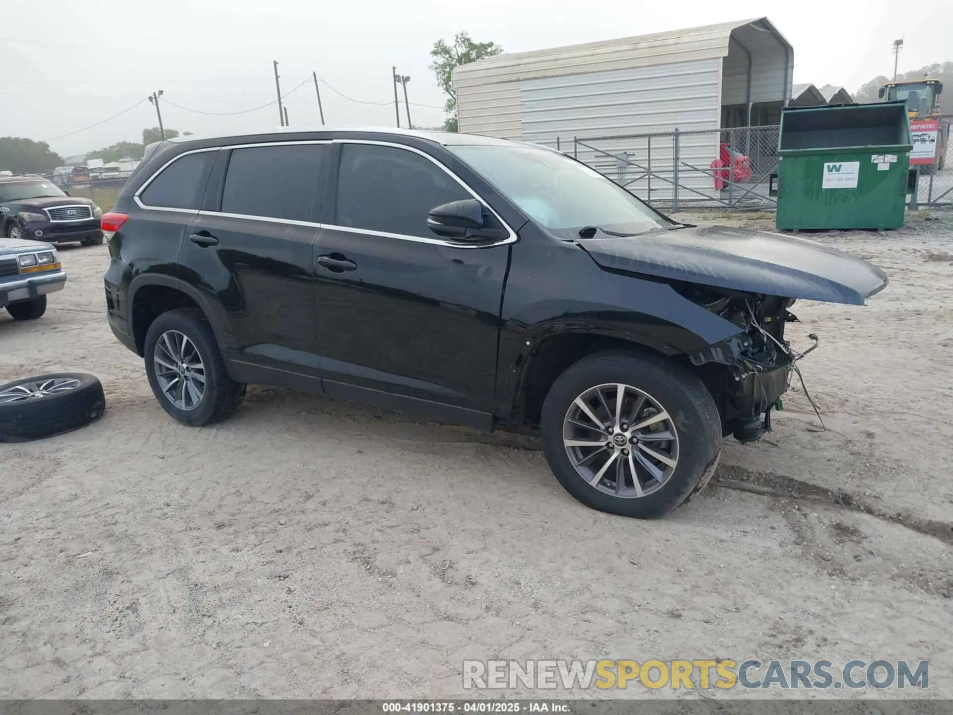 1 Photograph of a damaged car 5TDKZRFH9KS325116 TOYOTA HIGHLANDER 2019