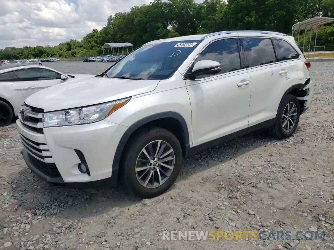 2 Photograph of a damaged car 5TDKZRFHXKS361770 TOYOTA HIGHLANDER 2019