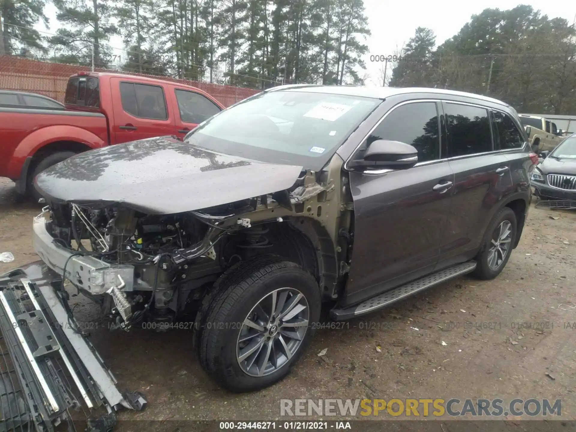 2 Photograph of a damaged car 5TDKZRFHXKS554064 TOYOTA HIGHLANDER 2019