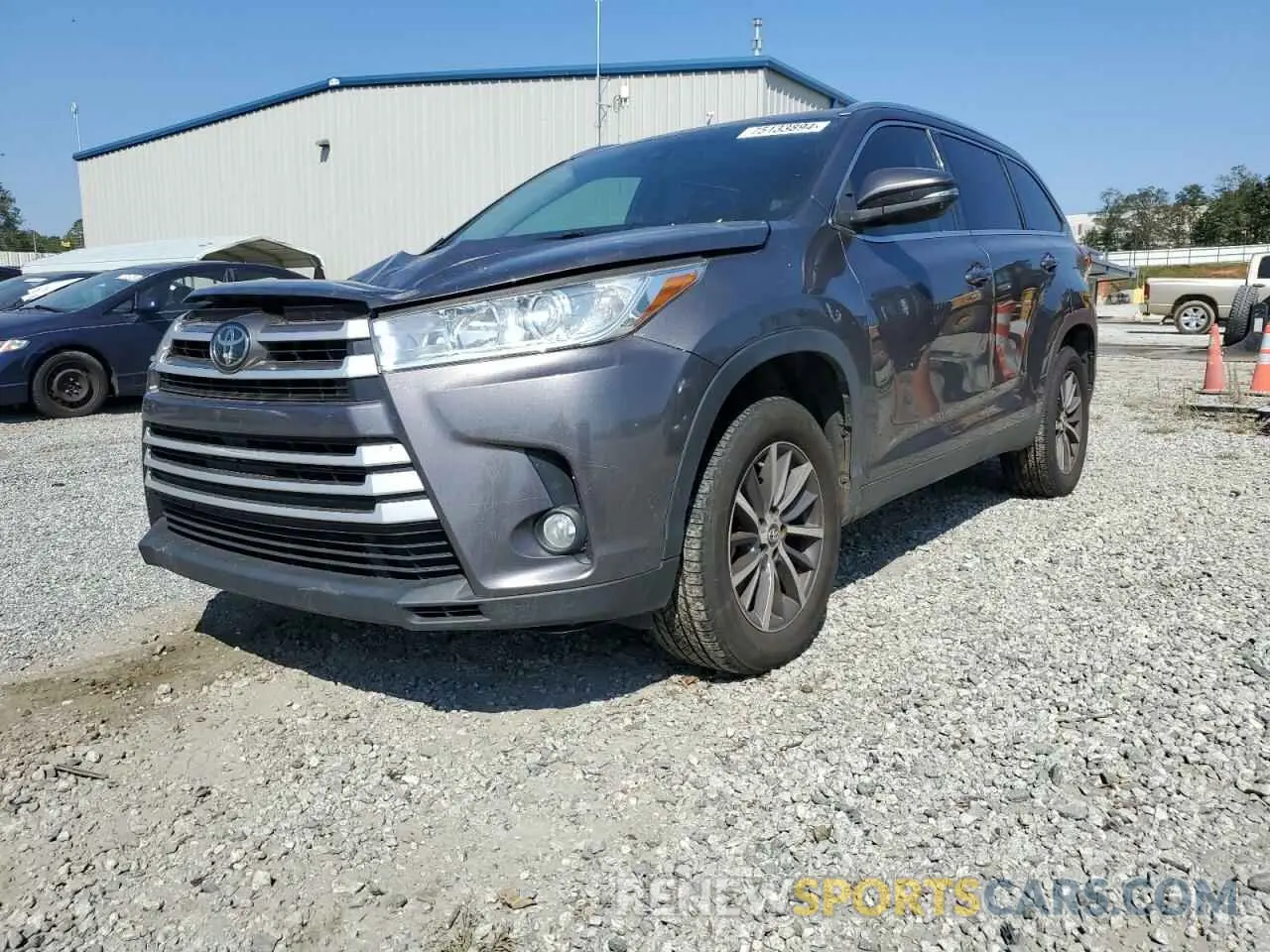 1 Photograph of a damaged car 5TDKZRFHXKS555523 TOYOTA HIGHLANDER 2019