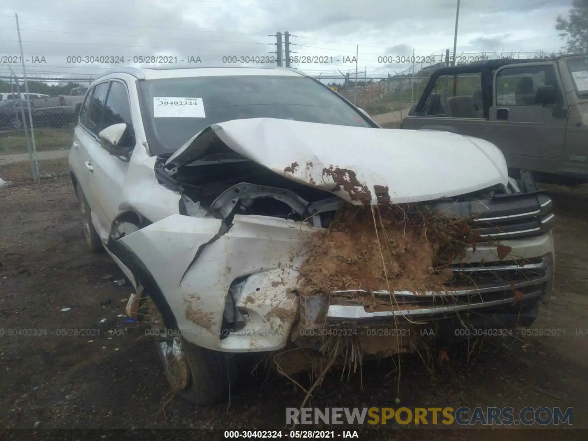 6 Photograph of a damaged car 5TDYZRFH0KS293571 TOYOTA HIGHLANDER 2019