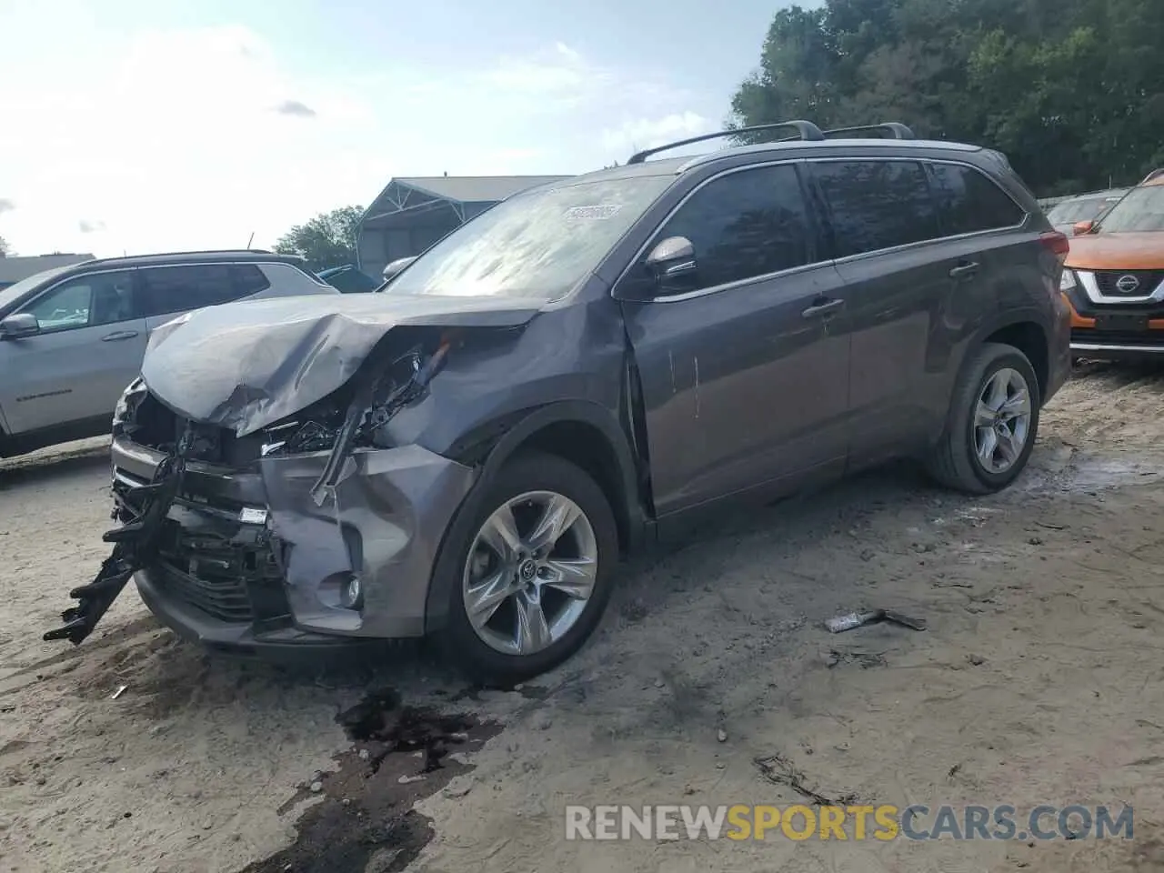 1 Photograph of a damaged car 5TDYZRFH0KS320526 TOYOTA HIGHLANDER 2019