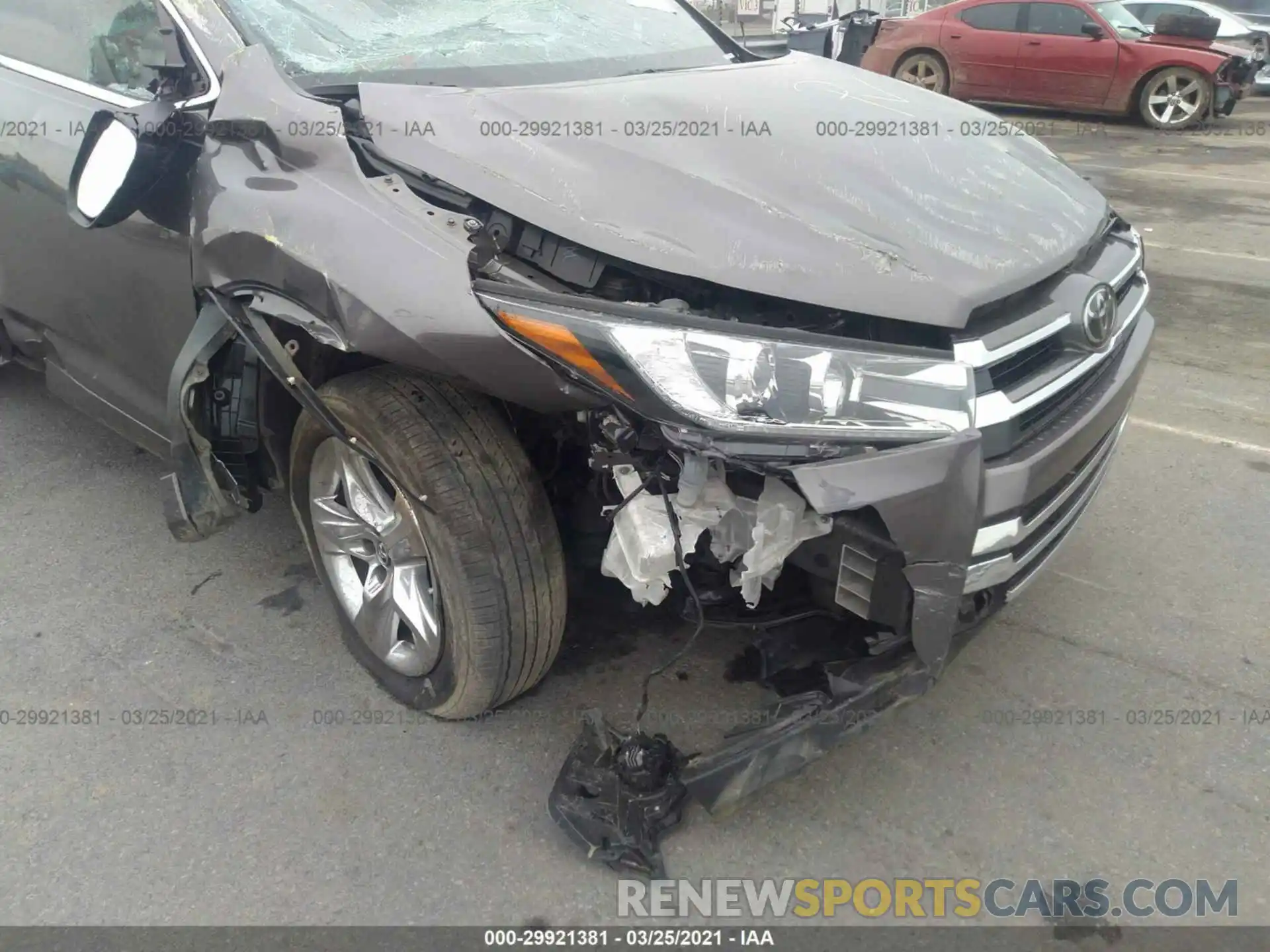 6 Photograph of a damaged car 5TDYZRFH0KS325435 TOYOTA HIGHLANDER 2019