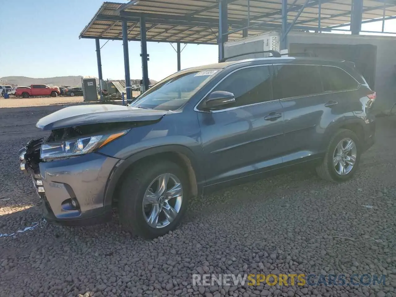1 Photograph of a damaged car 5TDYZRFH0KS365143 TOYOTA HIGHLANDER 2019