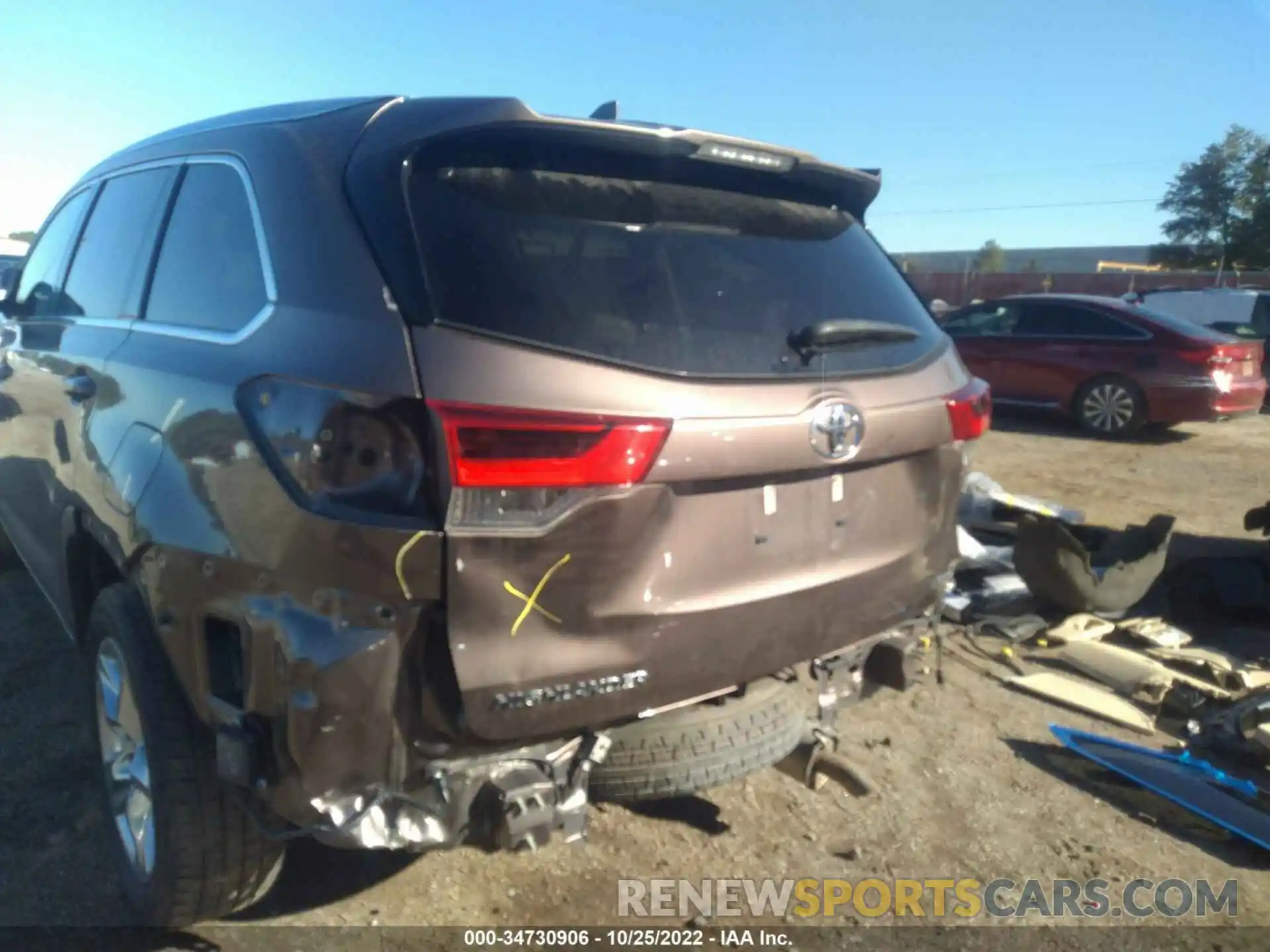 6 Photograph of a damaged car 5TDYZRFH2KS317031 TOYOTA HIGHLANDER 2019