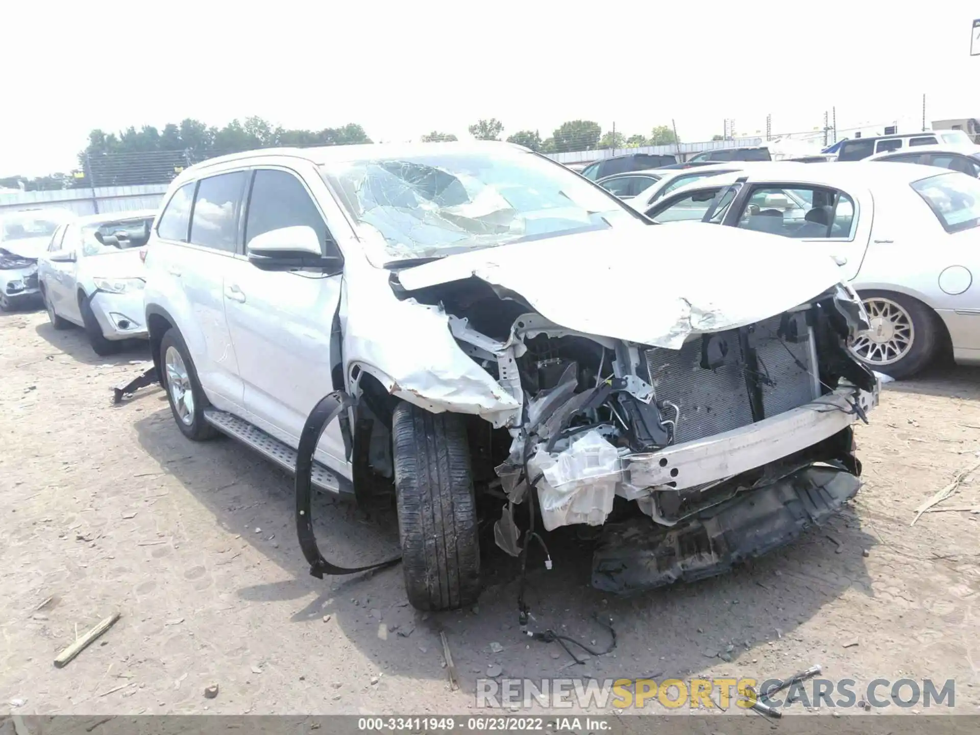 1 Photograph of a damaged car 5TDYZRFH2KS345654 TOYOTA HIGHLANDER 2019