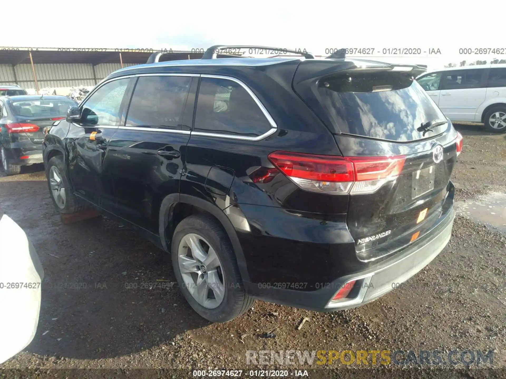 3 Photograph of a damaged car 5TDYZRFH5KS291637 TOYOTA HIGHLANDER 2019