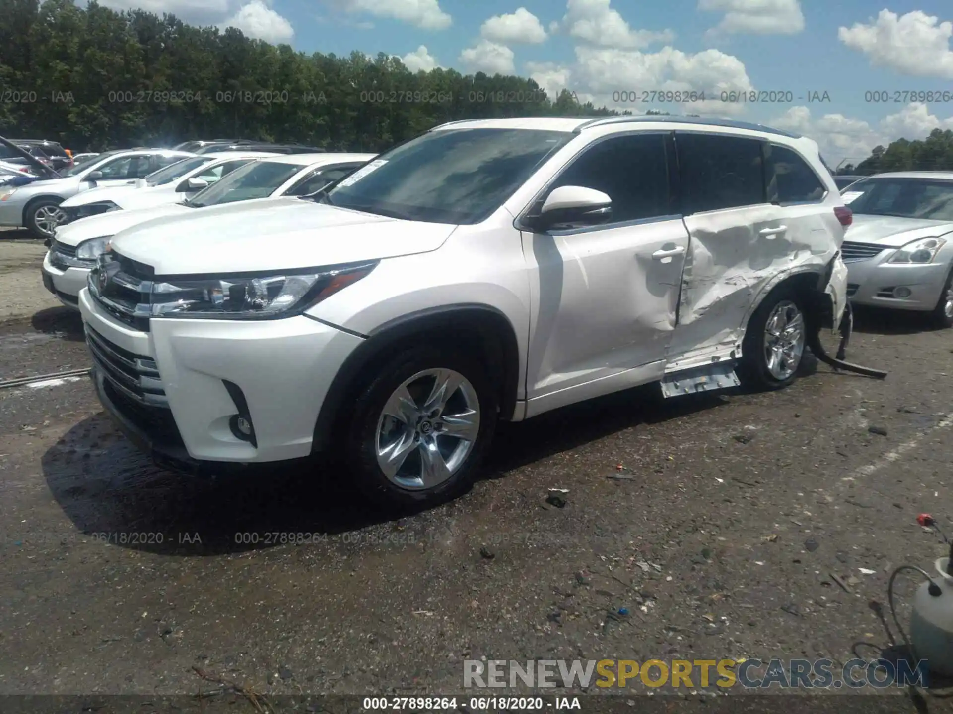 2 Photograph of a damaged car 5TDYZRFH6KS341266 TOYOTA HIGHLANDER 2019