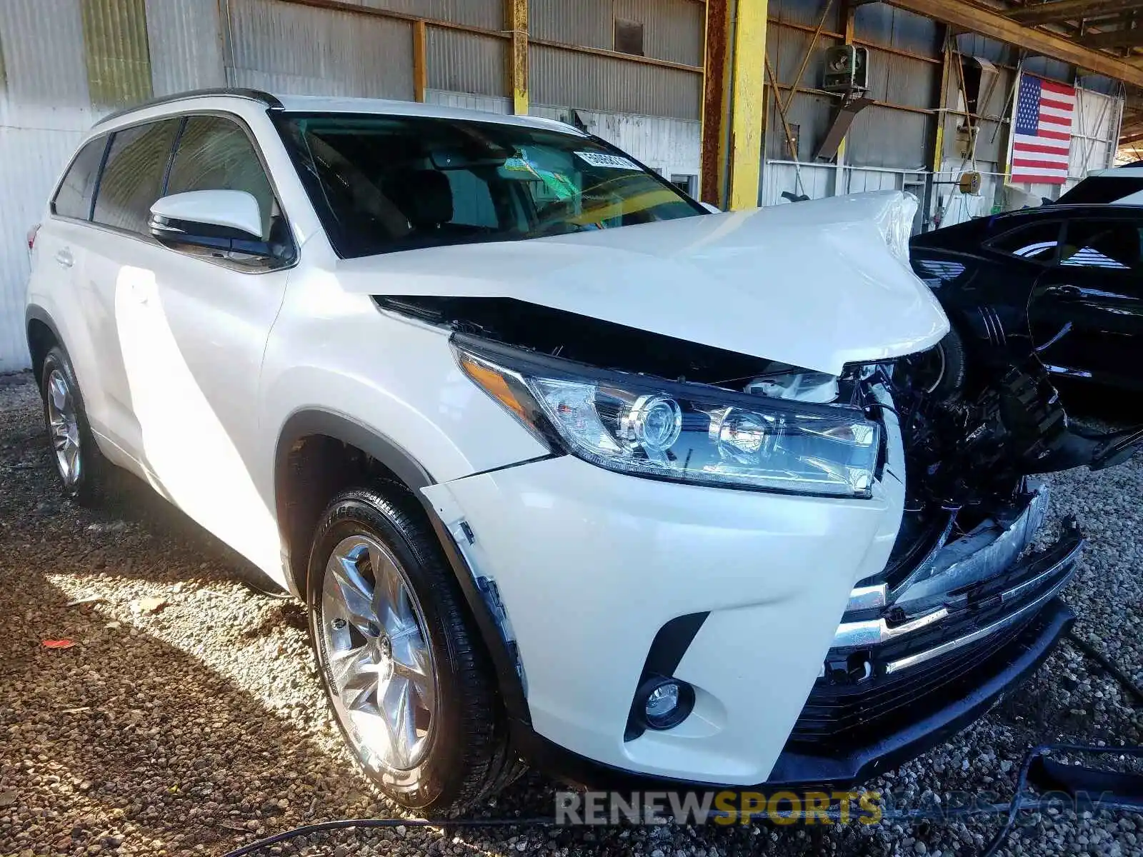 1 Photograph of a damaged car 5TDYZRFH7KS315503 TOYOTA HIGHLANDER 2019