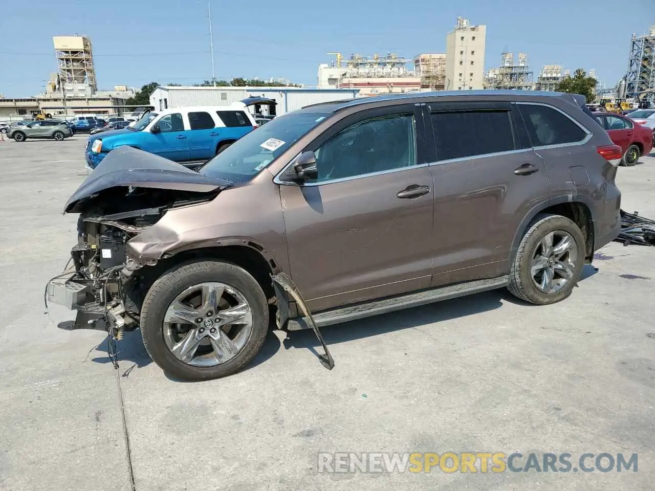 1 Photograph of a damaged car 5TDYZRFH7KS327358 TOYOTA HIGHLANDER 2019