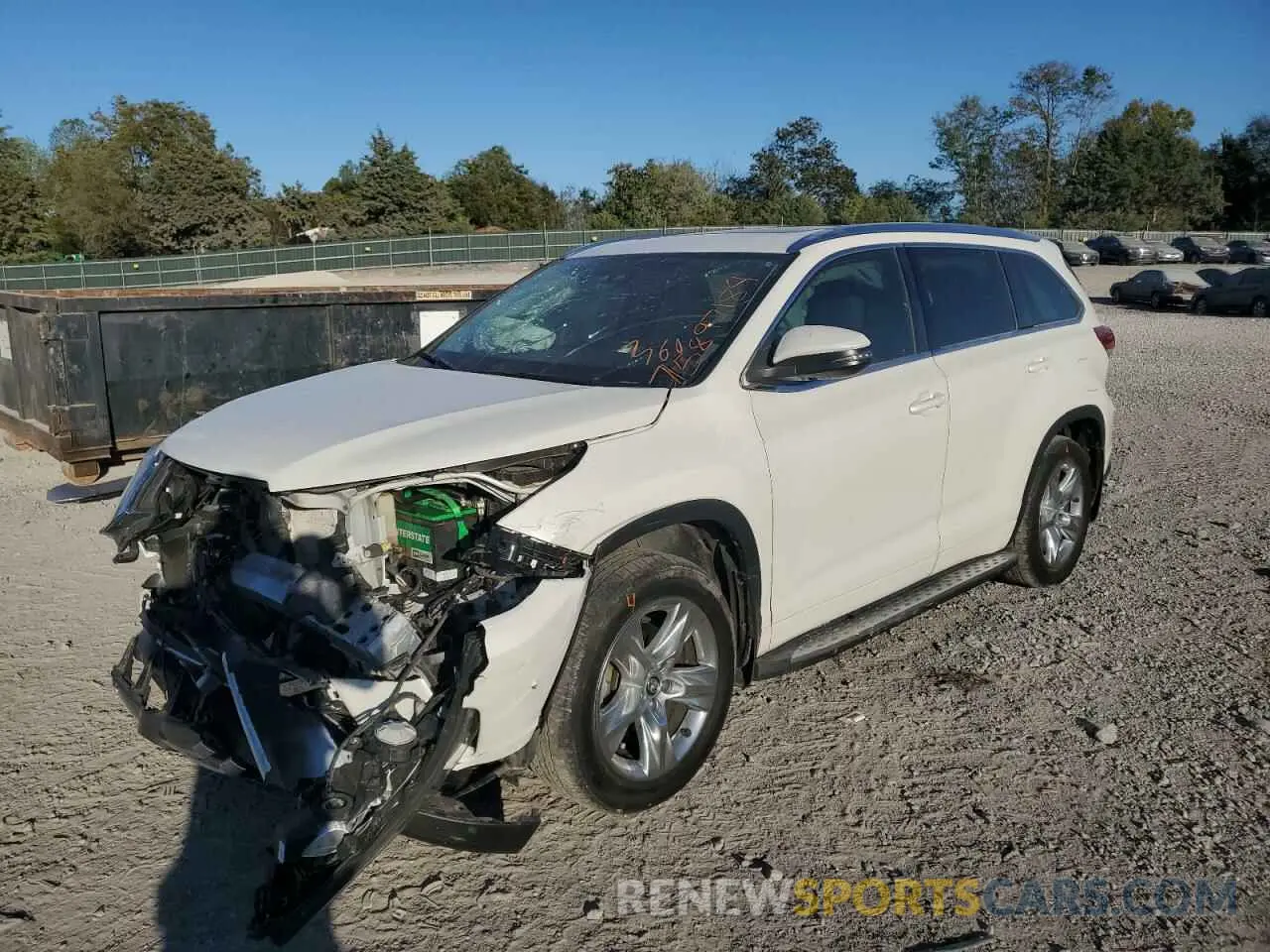 1 Photograph of a damaged car 5TDYZRFH8KS340877 TOYOTA HIGHLANDER 2019