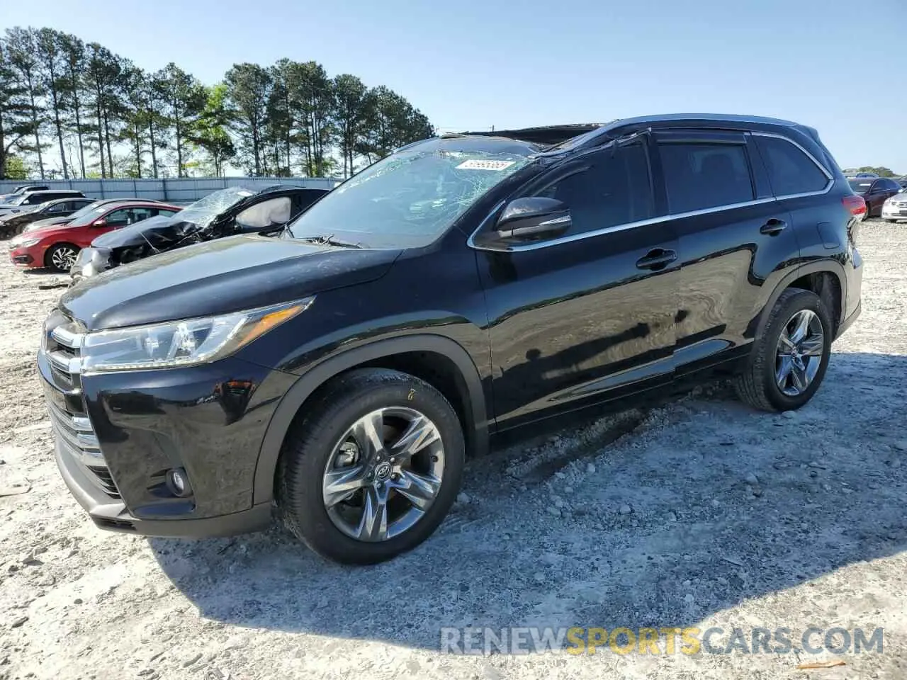 1 Photograph of a damaged car 5TDYZRFH8KS363172 TOYOTA HIGHLANDER 2019