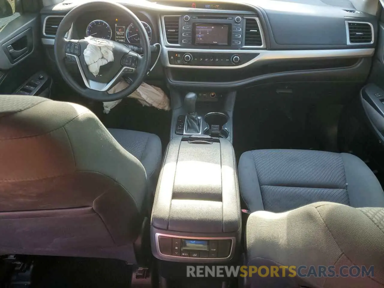 8 Photograph of a damaged car 5TDZARFH2KS048251 TOYOTA HIGHLANDER 2019