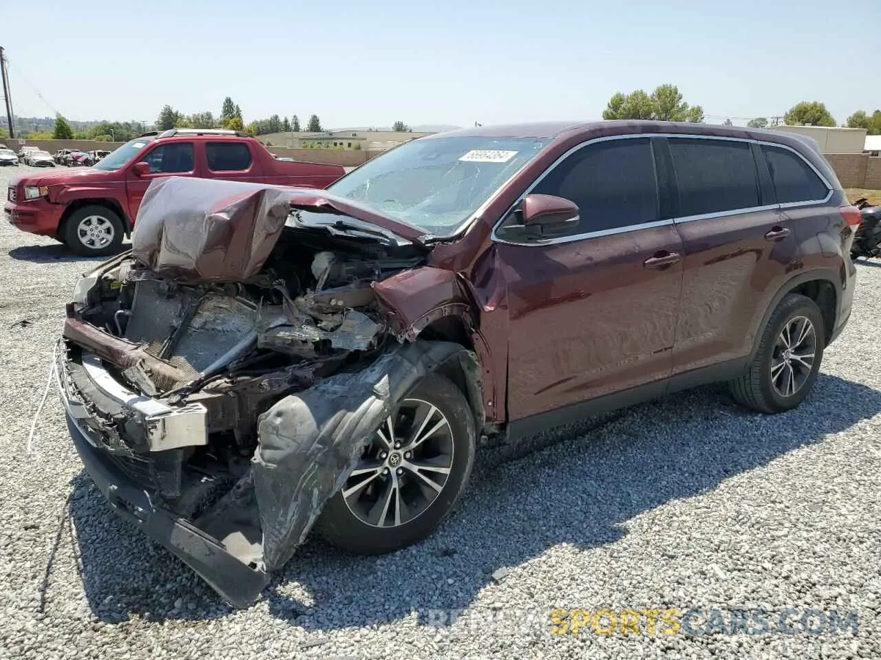 1 Photograph of a damaged car 5TDZARFH5KS052777 TOYOTA HIGHLANDER 2019