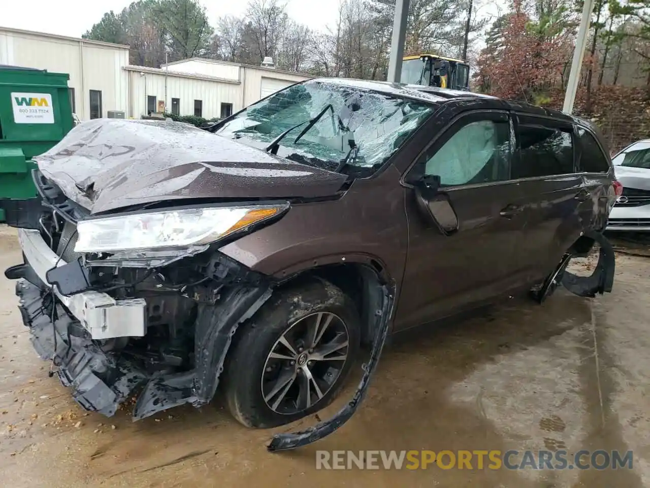 1 Photograph of a damaged car 5TDZARFH6KS044266 TOYOTA HIGHLANDER 2019