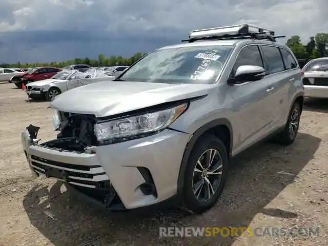 2 Photograph of a damaged car 5TDZARFH6KS051606 TOYOTA HIGHLANDER 2019