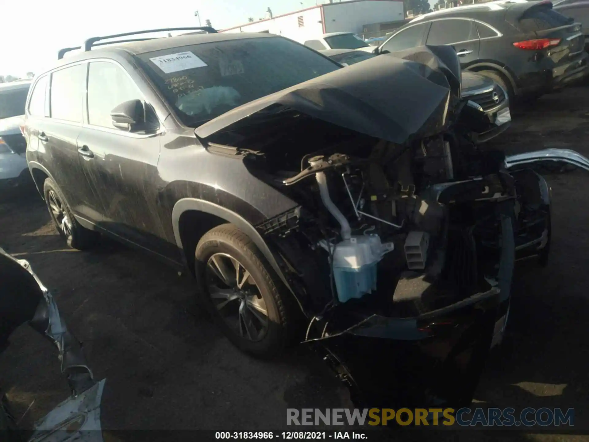 1 Photograph of a damaged car 5TDZARFH6KS052352 TOYOTA HIGHLANDER 2019