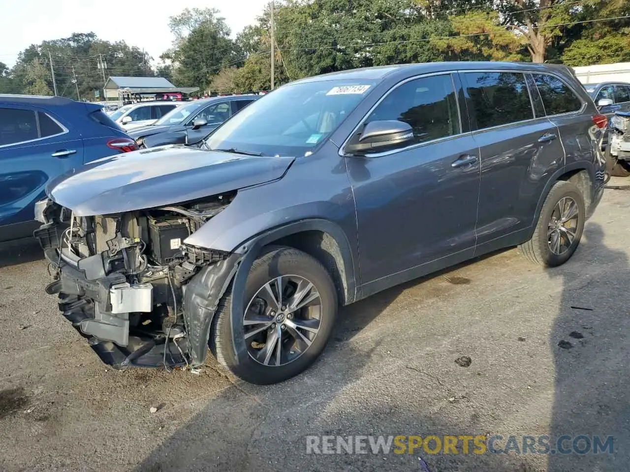 1 Photograph of a damaged car 5TDZARFH7KS041988 TOYOTA HIGHLANDER 2019