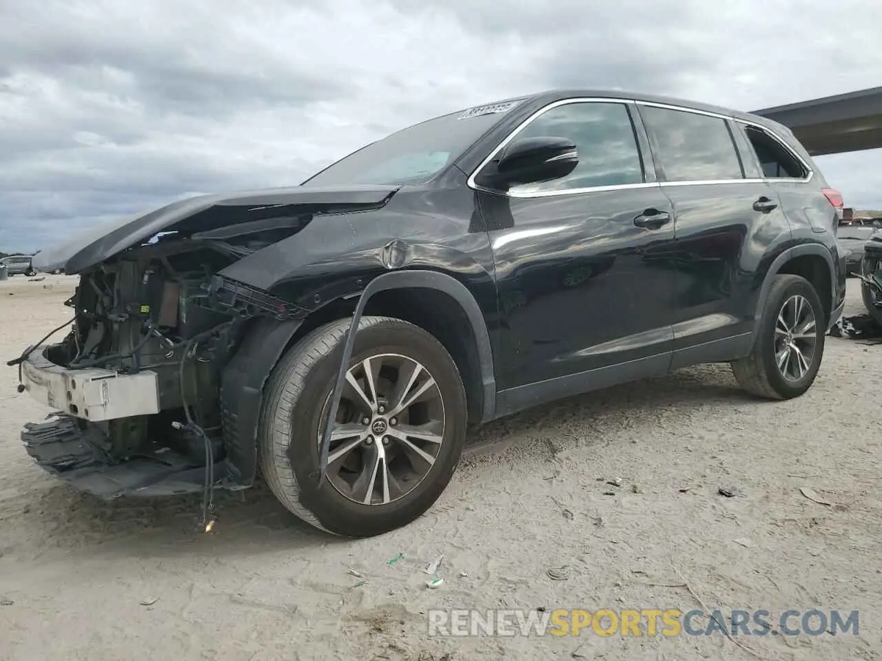 1 Photograph of a damaged car 5TDZARFH7KS049699 TOYOTA HIGHLANDER 2019