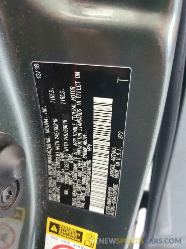 13 Photograph of a damaged car 5TDZARFHXKS046196 TOYOTA HIGHLANDER 2019