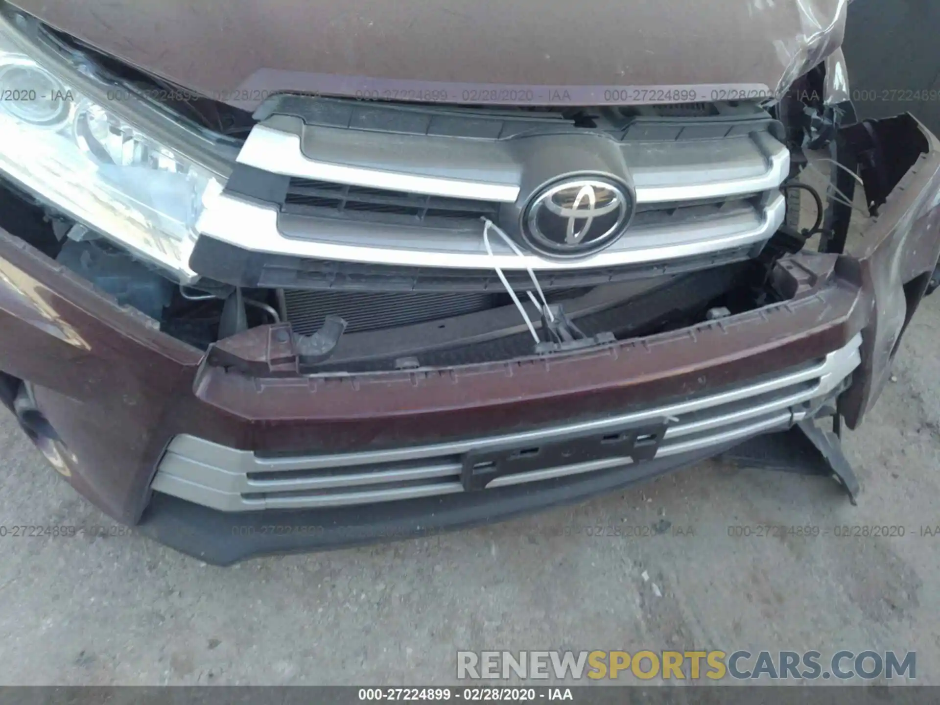 6 Photograph of a damaged car 5TDZARFHXKS058963 TOYOTA HIGHLANDER 2019