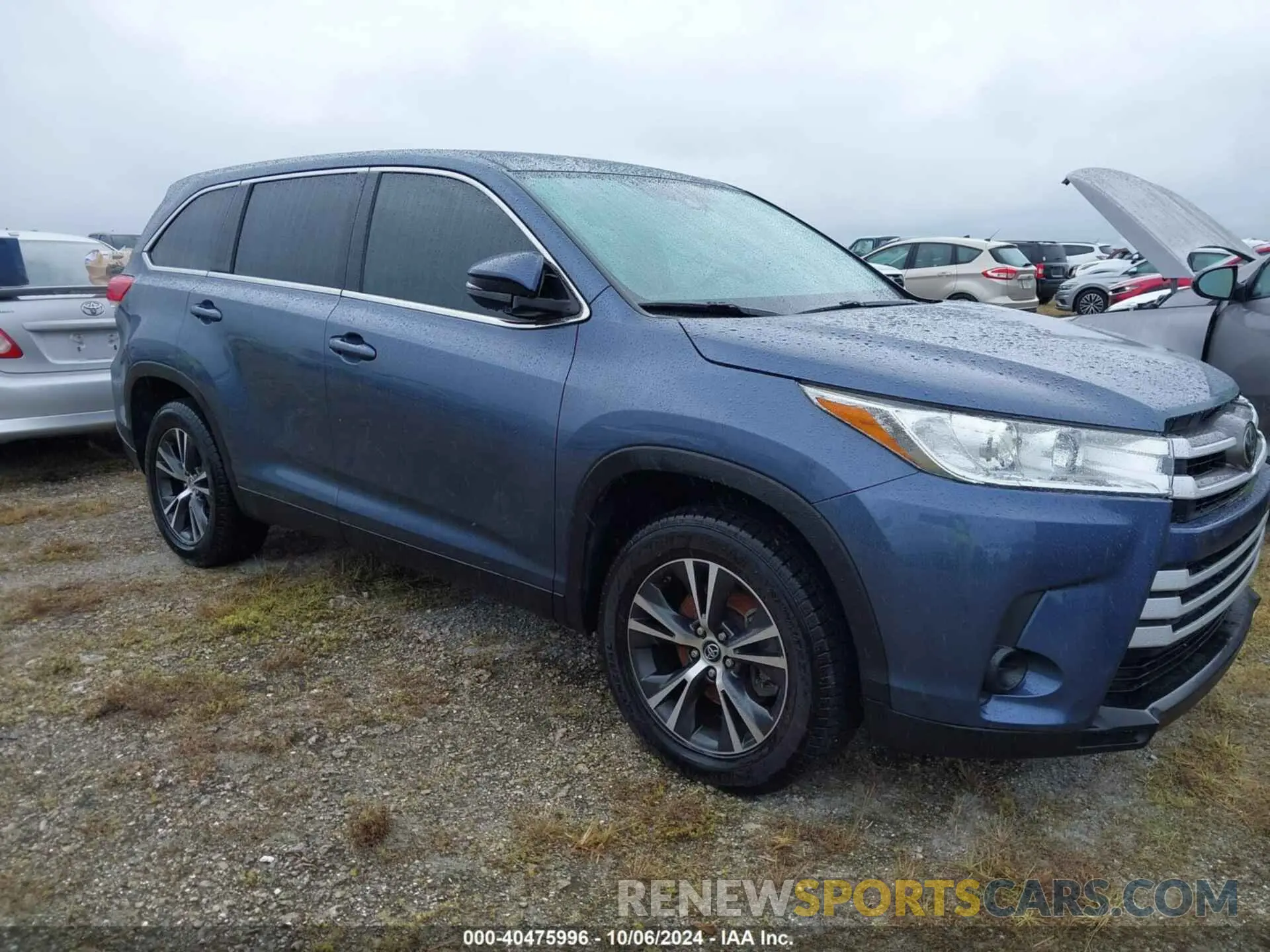 1 Photograph of a damaged car 5TDZZRFH3KS351208 TOYOTA HIGHLANDER 2019