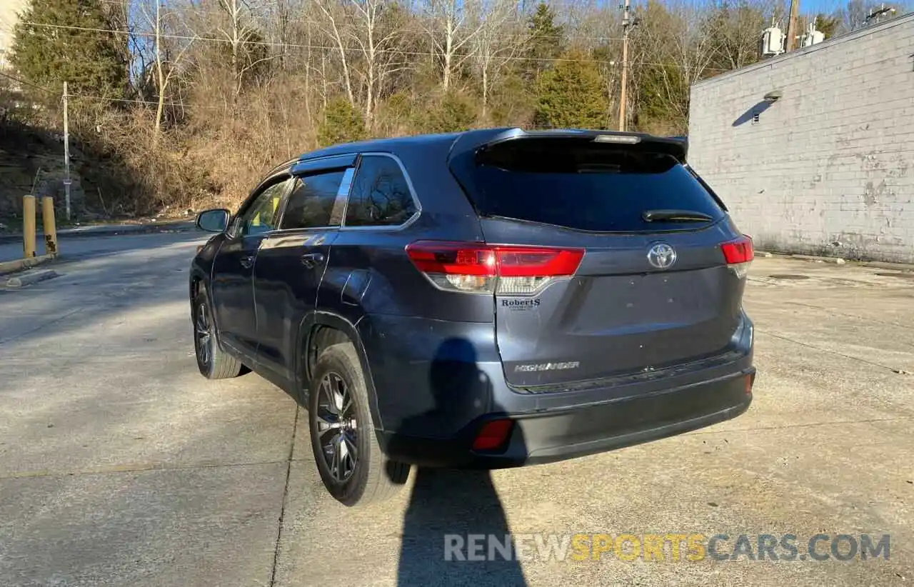 3 Photograph of a damaged car 5TDZZRFH6K3433264 TOYOTA HIGHLANDER 2019