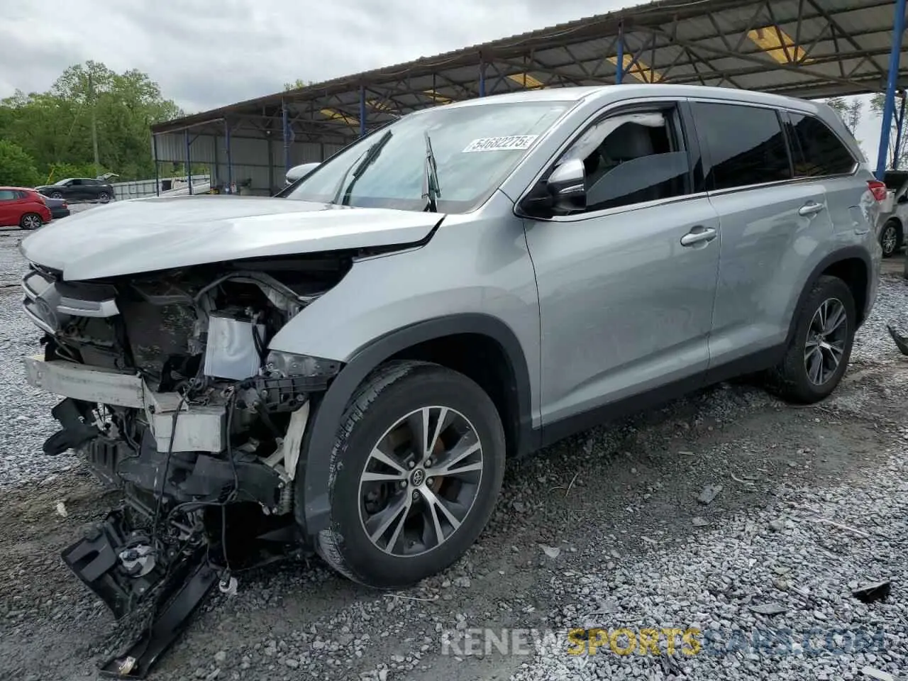 1 Photograph of a damaged car 5TDZZRFH6KS323970 TOYOTA HIGHLANDER 2019
