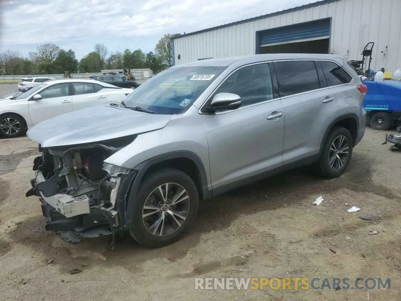 1 Photograph of a damaged car 5TDZZRFH7KS299274 TOYOTA HIGHLANDER 2019