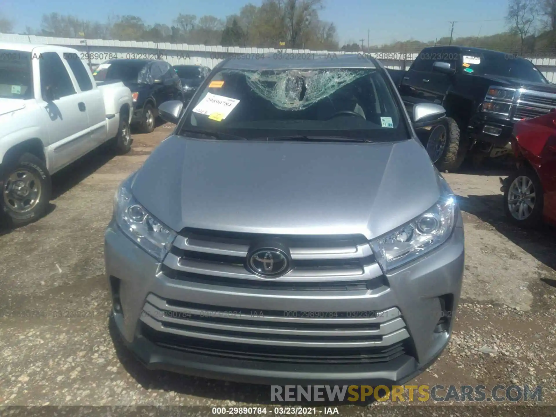 6 Photograph of a damaged car 5TDZZRFH8KS357523 TOYOTA HIGHLANDER 2019