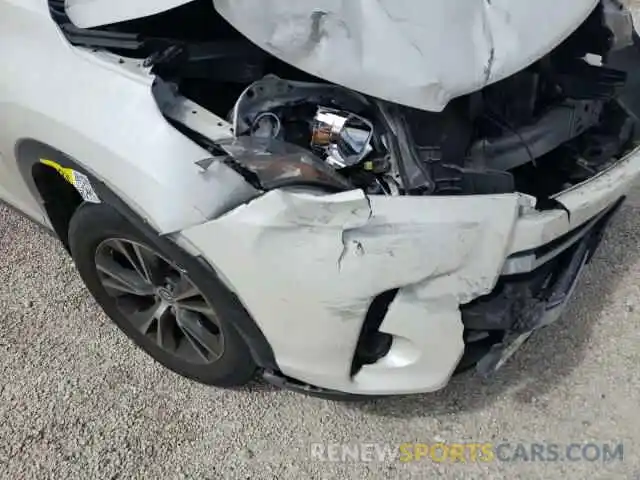 9 Photograph of a damaged car 5TDZZRFH9KS302160 TOYOTA HIGHLANDER 2019