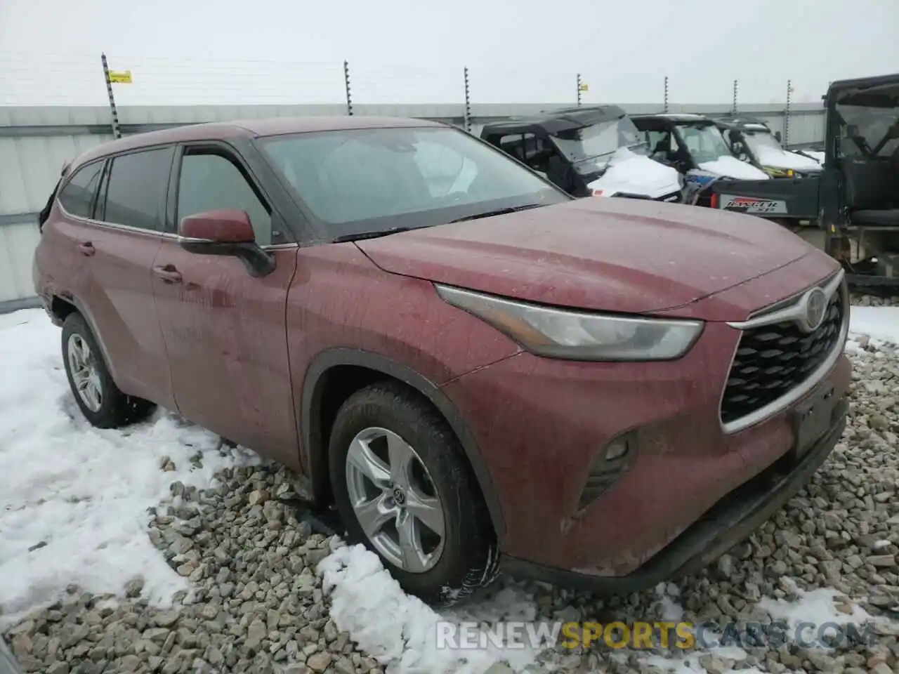 1 Photograph of a damaged car 5TDBZRBH0LS521775 TOYOTA HIGHLANDER 2020