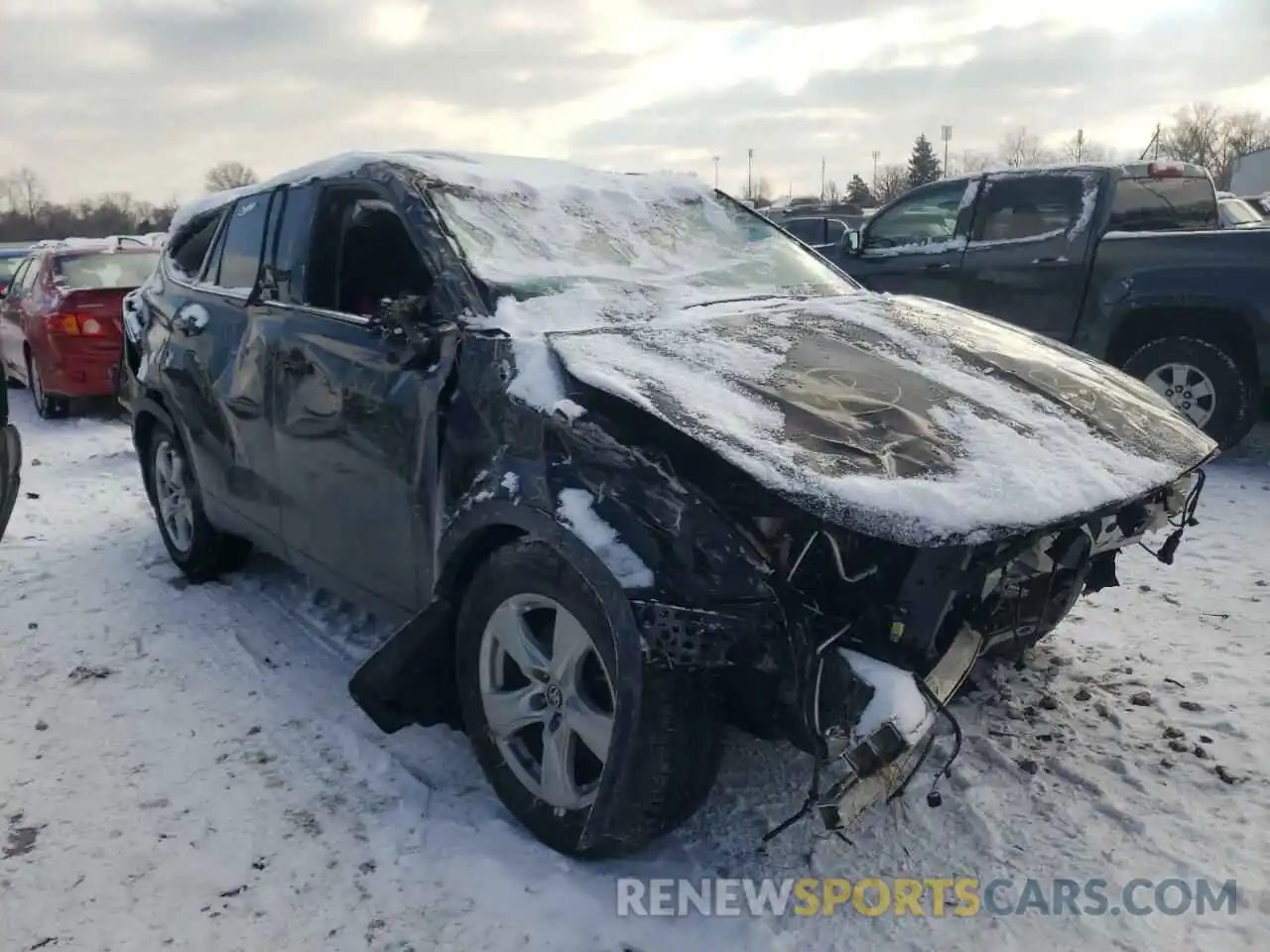 1 Photograph of a damaged car 5TDBZRBH1LS018773 TOYOTA HIGHLANDER 2020