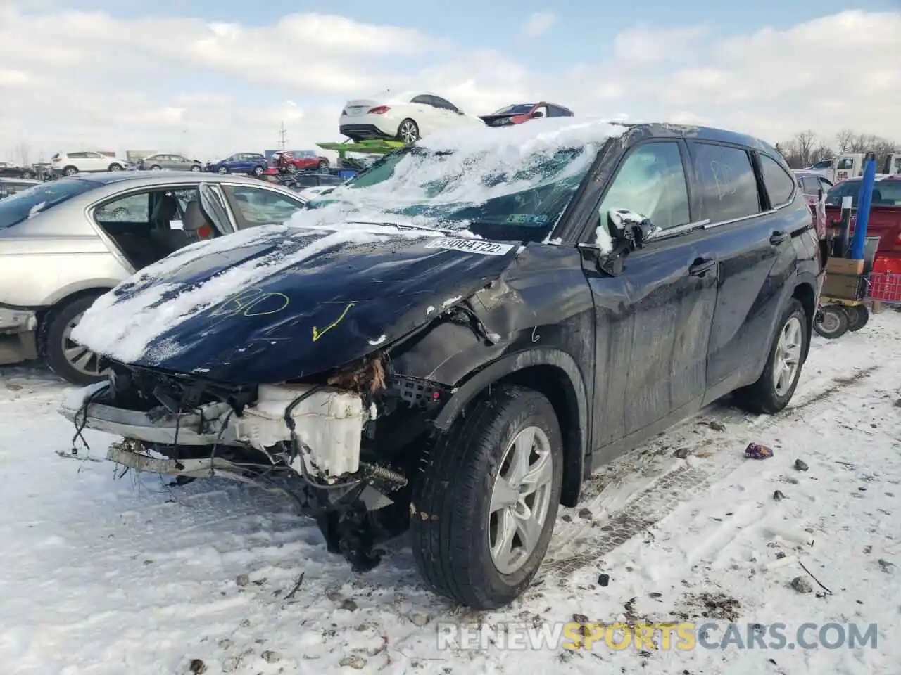 2 Photograph of a damaged car 5TDBZRBH1LS018773 TOYOTA HIGHLANDER 2020