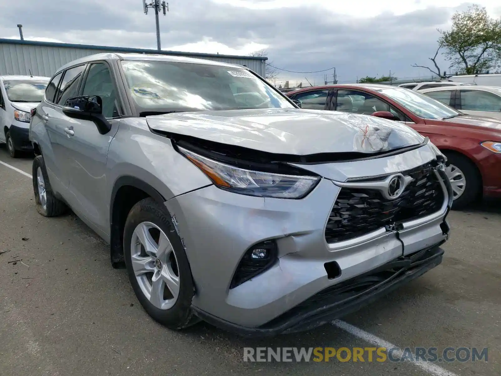 1 Photograph of a damaged car 5TDBZRBH2LS020564 TOYOTA HIGHLANDER 2020