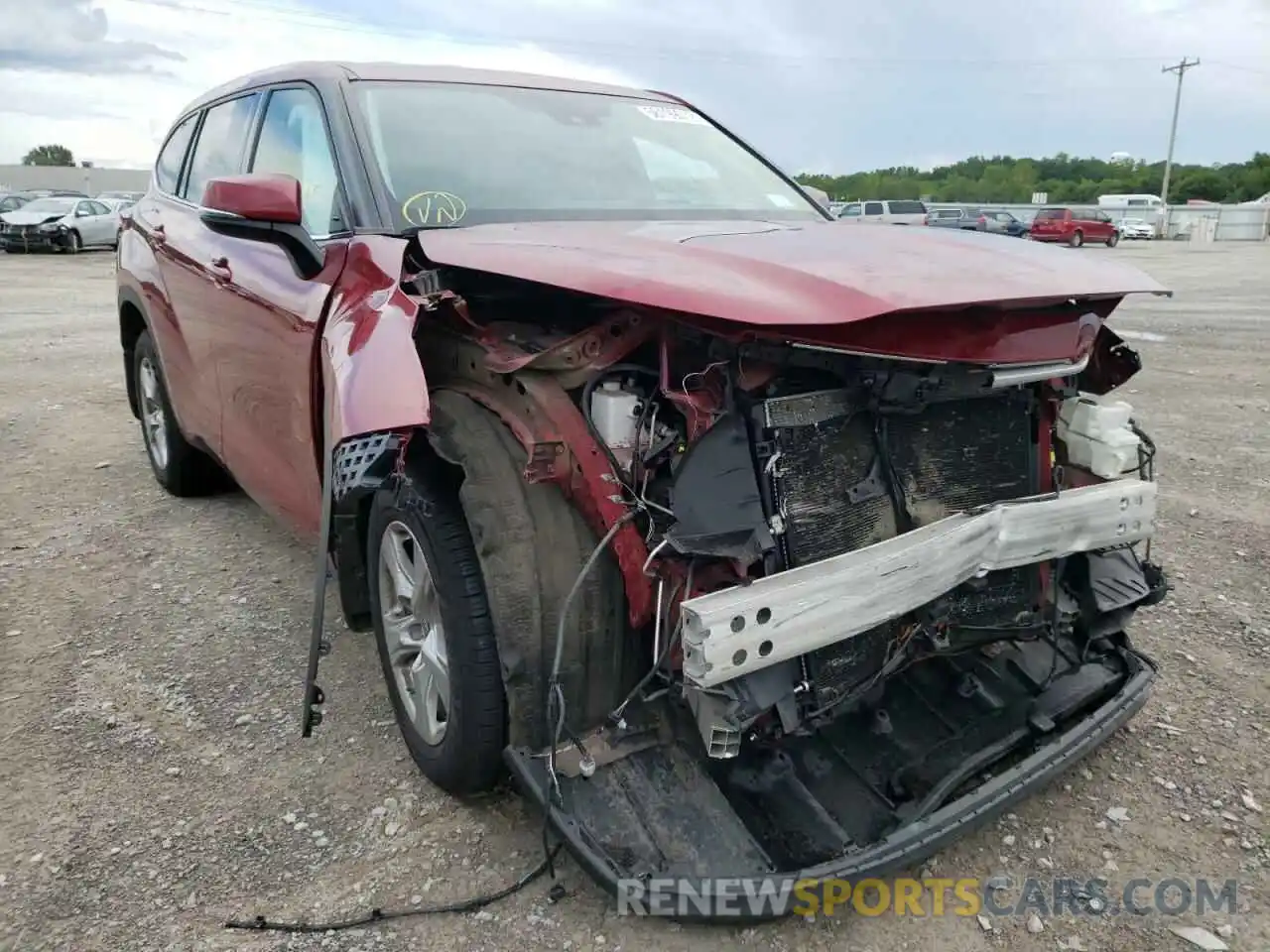 1 Photograph of a damaged car 5TDBZRBH2LS023545 TOYOTA HIGHLANDER 2020