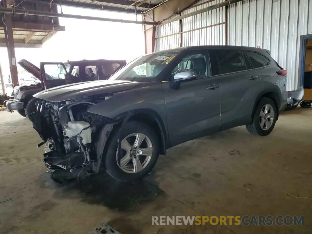 1 Photograph of a damaged car 5TDBZRBH2LS026347 TOYOTA HIGHLANDER 2020